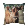 Begin Home Decor 20 x 20 in. Cute Jersey Cow-Double Sided Print Indoor Pillow 5541-2020-AN512